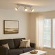 image 3 of CGC PUZON White & Gold GU10 Adjustable Triple Three Head GU10 Ceiling Spotlight Bar Light White