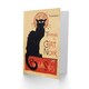 image 2 of Steinlen Art Card Black Cat Chat Noir Cabaret Vintage Advert