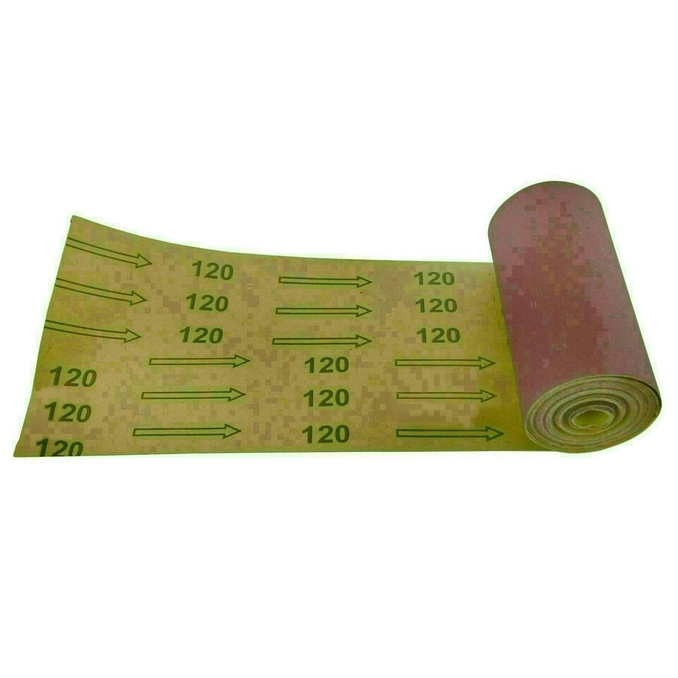 image 1 of Sand Paper Roll 120 Grit Abrasive 5m Long 115mm Wide Aluminium Oxide SIL154
