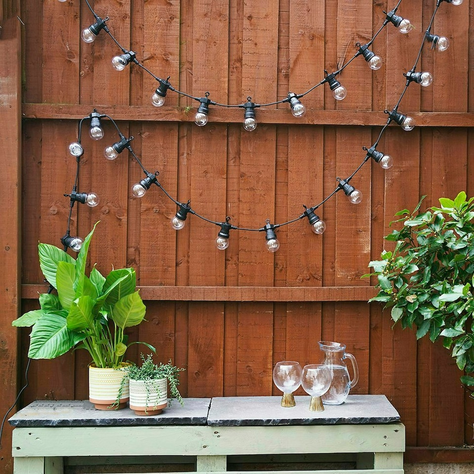 image 1 of ValueLights Festoon 10 Set Black Outdoor String Festoon Light