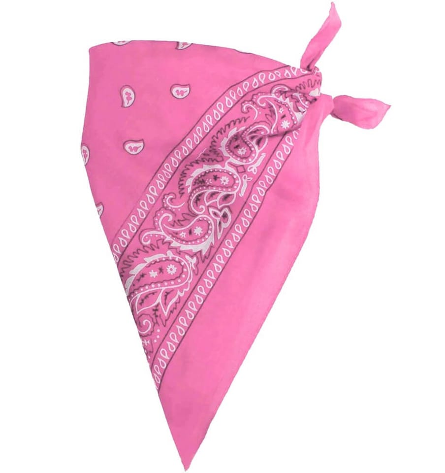 image 1 of Pink Star Studded Cowboy Cowgirl Hat and Pink Bandana Set | Pink | 24