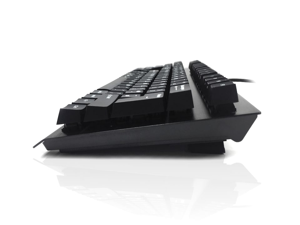 image 1 of Accuratus Left Hander Keyboard - USB Professional & Programmable Left Handed Full Size Keyboard with Mechanical Key Switches - Black