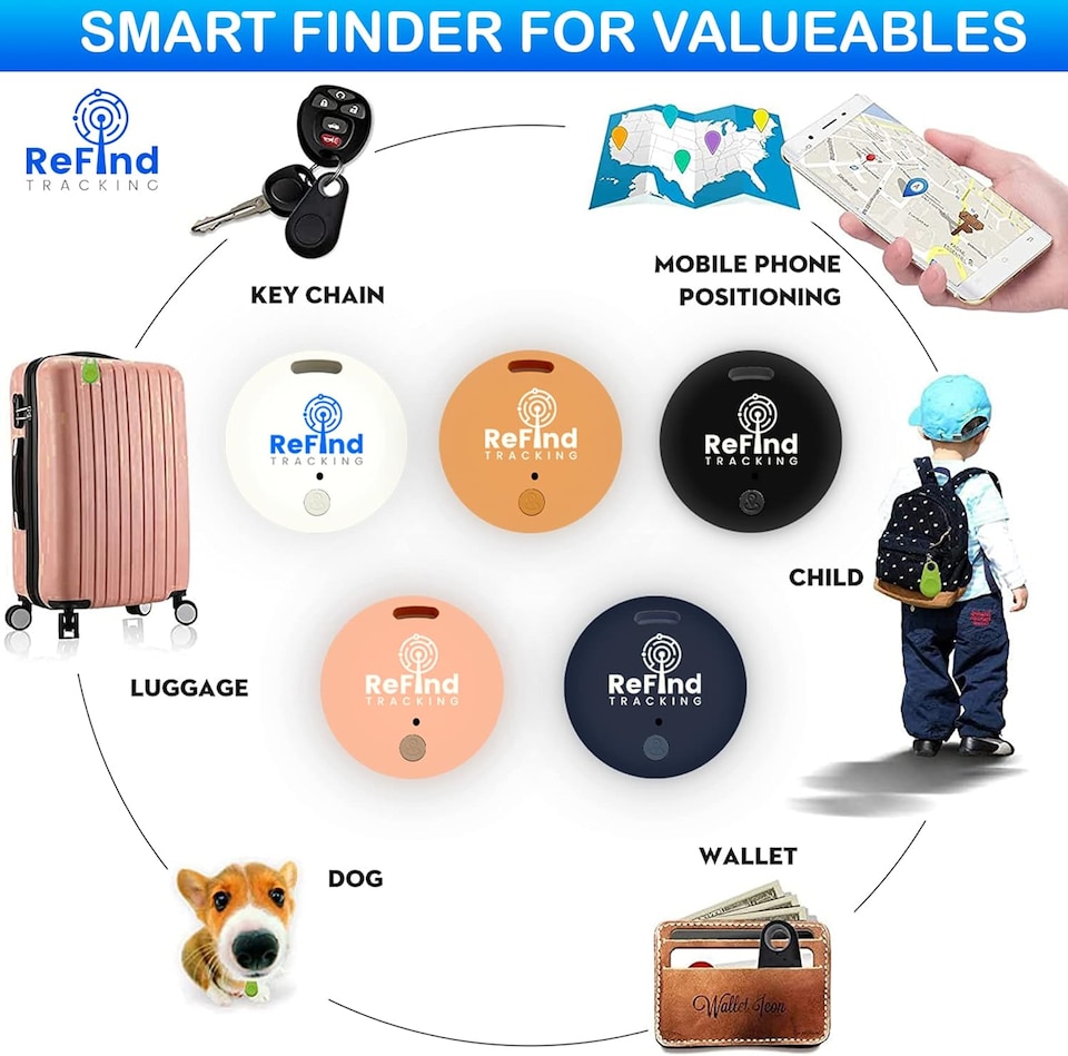 image 1 of R2 Smart Tracker for Android & iPhone Bluetooth 5.0 Samsung GPS AirTag
