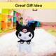image 7 of Hello Kitty Soft Toy Kuromi Clip On Cute Plush Huggable Cuddly 12cm Black