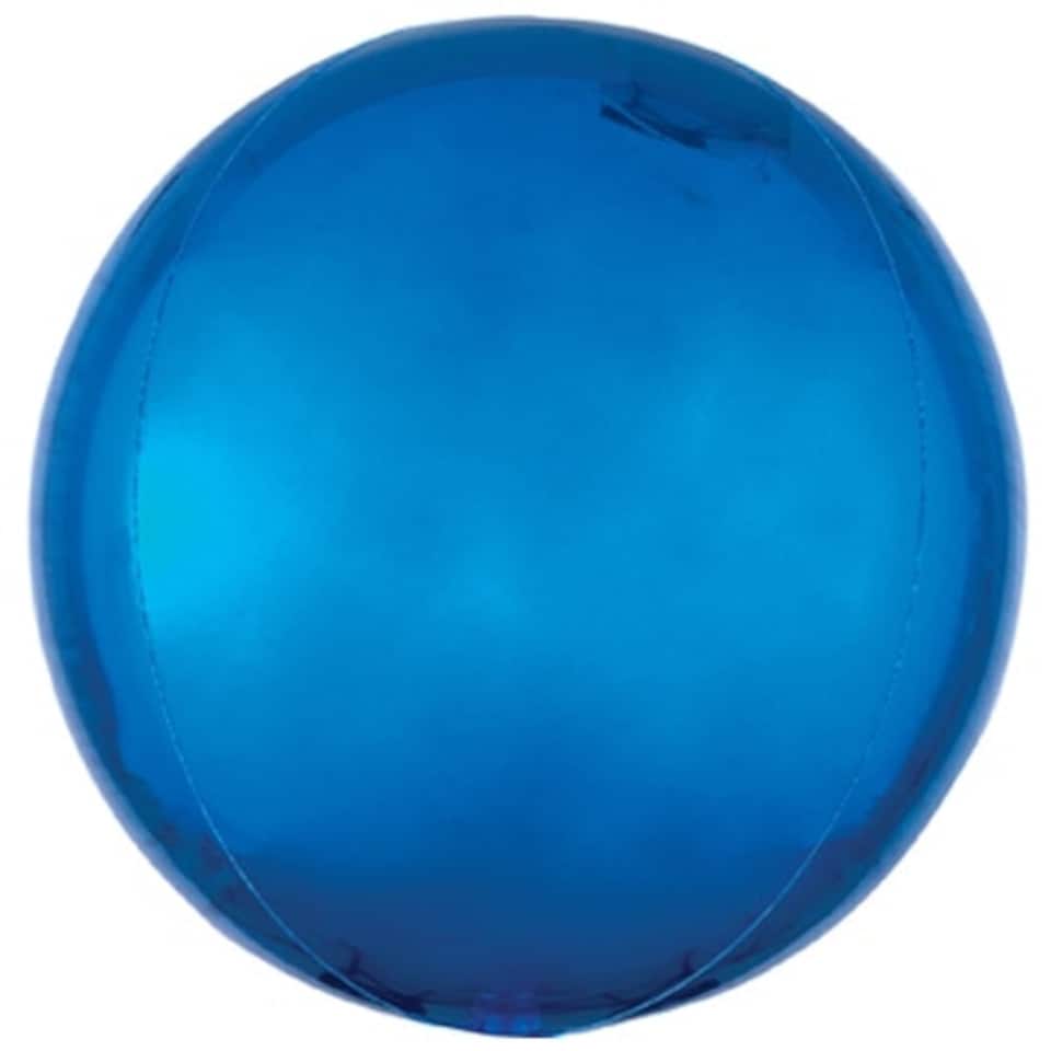 Blue Orbz Foil Helium Balloon 38cm / 15 in