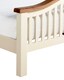 image 3 of 5ft King Size Real oak and Cream,Chunky, Curved, Solid,strong,wood bed frame.High foot end wooden bedstead | Cream | Real Oak & Cream | King