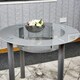 image 6 of Glass Grey Dining Table Round Dining Table Dining Room Kitchen Furniture Grey