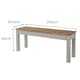 image 4 of Linea Grey Wax and Antique Wax Wooden Dining Bench - Available in 105cm and 135cm Sizes | Grey | Grey | M | 1