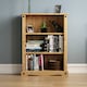 image 2 of Vida Designs Corona 3 Shelf Low Bookcase Display Unit, Solid Pine Wood