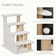 image 4 of PawHut Pet Stair with 4-step Climb Ladder, Scratching Posts, White