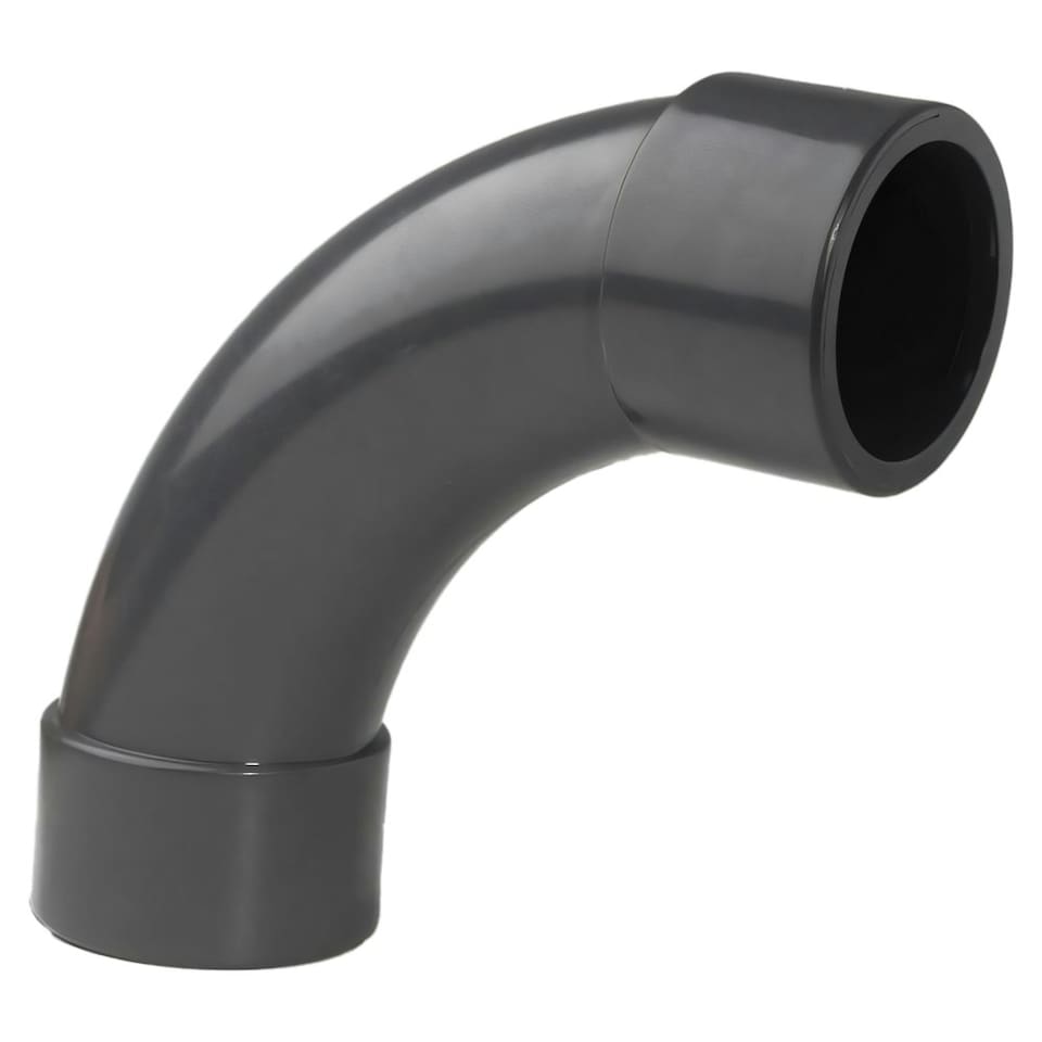 0.75in Grey PVC 90 Deg Bend P P 15 Bar