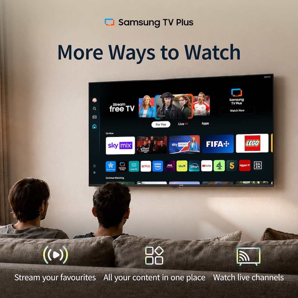 image 1 of HYE 43" Inch 4K LED Tizen OS WiFi Frameless Smart TV - 43UHDS2008