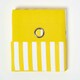 image 3 of Homescapes Thick Stripe Ready Made Eyelet Curtain Pair - 117 x 137 cm Drop | Yellow | Yellow