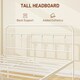 image 3 of HOMCOM 5ft Metal King Platform Bed Frame w/ Underbed Storage Headboard White