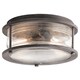 image 1 of Ashland Bay 1 Light Bathroom Flush Outdoor Ceiling Light Zinc IP44, E27