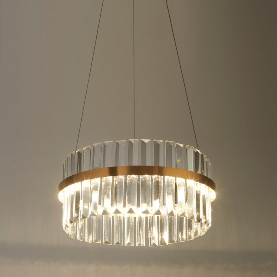 image 1 of Pagazzi Camburn Brushed Gold LED Halo Pendant