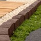 image 7 of Recycled Rubber Roman Stone Garden Border 1.2m - Brown - Pack of 8 | Brown | Brown