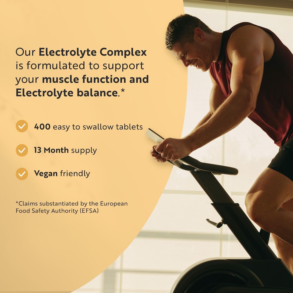 image 1 of Nutravita Electrolyte Replacement Complex with Added Magnesium, Potassium & Calcium - Muscle Function & Electrolyte Balance - 400 Vegan Tablets