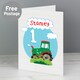 image 1 of Personalised Tractor Birthday Card