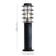 image 4 of ValueLights Wharf Pair Black Outdoor Bollard Light Warm White Bulb