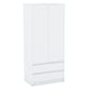 image 9 of Vida Designs Denver 2 Door 2 Drawer Wardrobe With Shelf & Clothes Rail, White