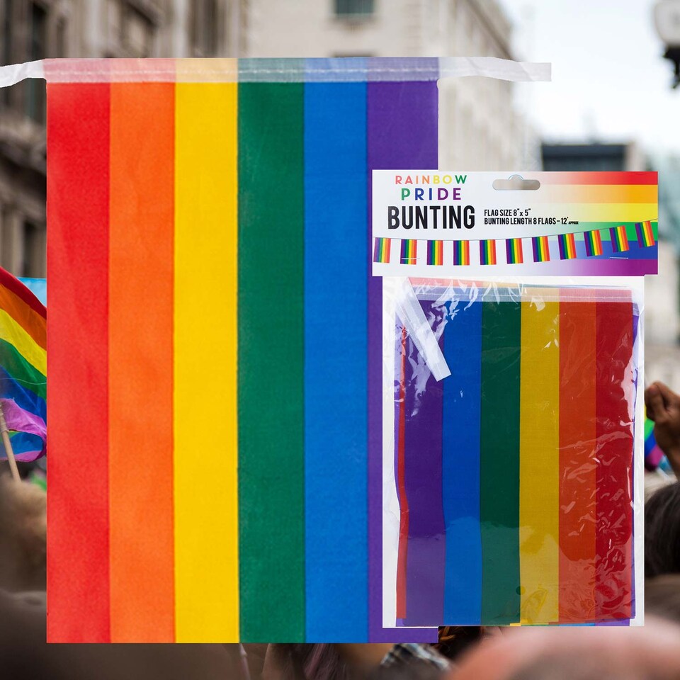 image 1 of VFM e-Store Rainbow Pride Bunting Flags 12ft