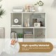 image 6 of COSTWAY Open Shelf Bookcase Cube Bookshelf White White