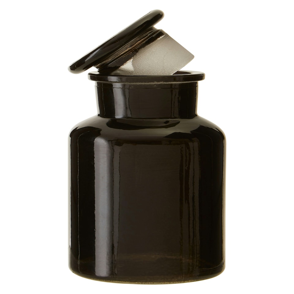 image 1 of Apothecary Black Glass Reagent Bottle