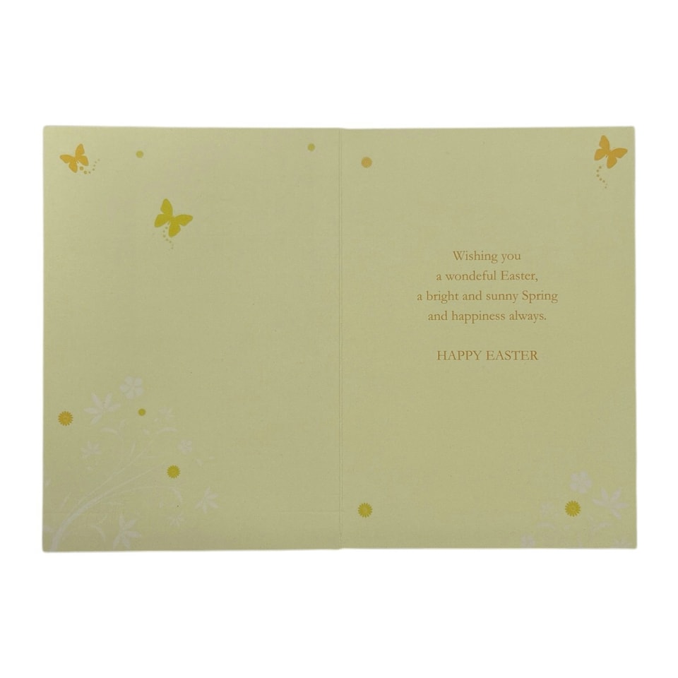 image 1 of Just For You Spring Daffodils and Butterflies Design Easter Card