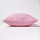 image 3 of Homescapes Cotton Plain Pink and Polka Dots Cushion Cover - 60 x 60 cm | Pink | Pink | 60 x 60 cm