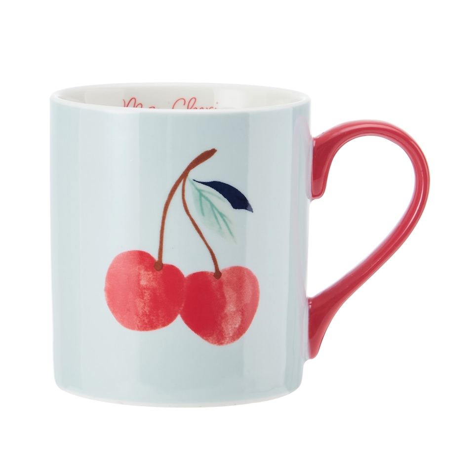image 1 of Mikasa Cherry Straight-Sided Porcelain Mug, 280ml | Blue