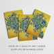 image 3 of Van Gogh Irises Greeting Card Impressionist Floral Any Occasion Set of 3 Blank