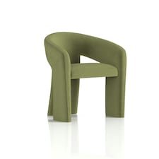 Boho Fabric Armchair Forest Green Green