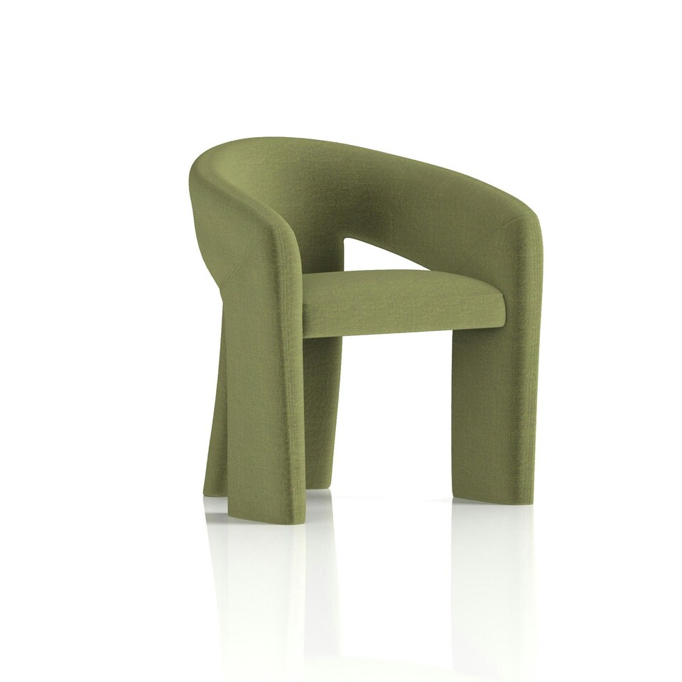 Boho Fabric Armchair Forest Green Green