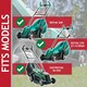 image 2 of SPARES2GO Metal Blade compatible with Bosch Rotak 36R 37R 37-14 Ergo EasyRotak 36-550 Lawnmower (37cm)