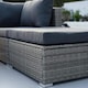 image 7 of 5 Piece Modular Outdoor Garden Set Corner Chairs Padded Seats Garden Furniture