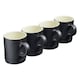 image 1 of Cooks Professional 4 Piece Mug Set |  Durable Dishwasher Safe Stoneware | 350ml | Black | Black | 4