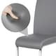 image 4 of Yaheetech  Set of 2 Dining Chairs Faux Leather Chairs with Metal Legs Grey | Light Grey