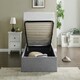 image 3 of 5ft King Size Ottoman gas liftup storage bed frame,fabric upholstered, light grey,buttoned back,curved bed frame,bedstead