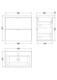 image 2 of Balterley Alrewas Contemporary 2 Drawer Wall Hung Vanity Unit with Basin, Bleached Oak, 600mm