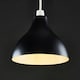 image 2 of ValueLights Dexter Black Ceiling Pendant Shade and E27 GLS LED 6W Warm White 3000K Bulb Black
