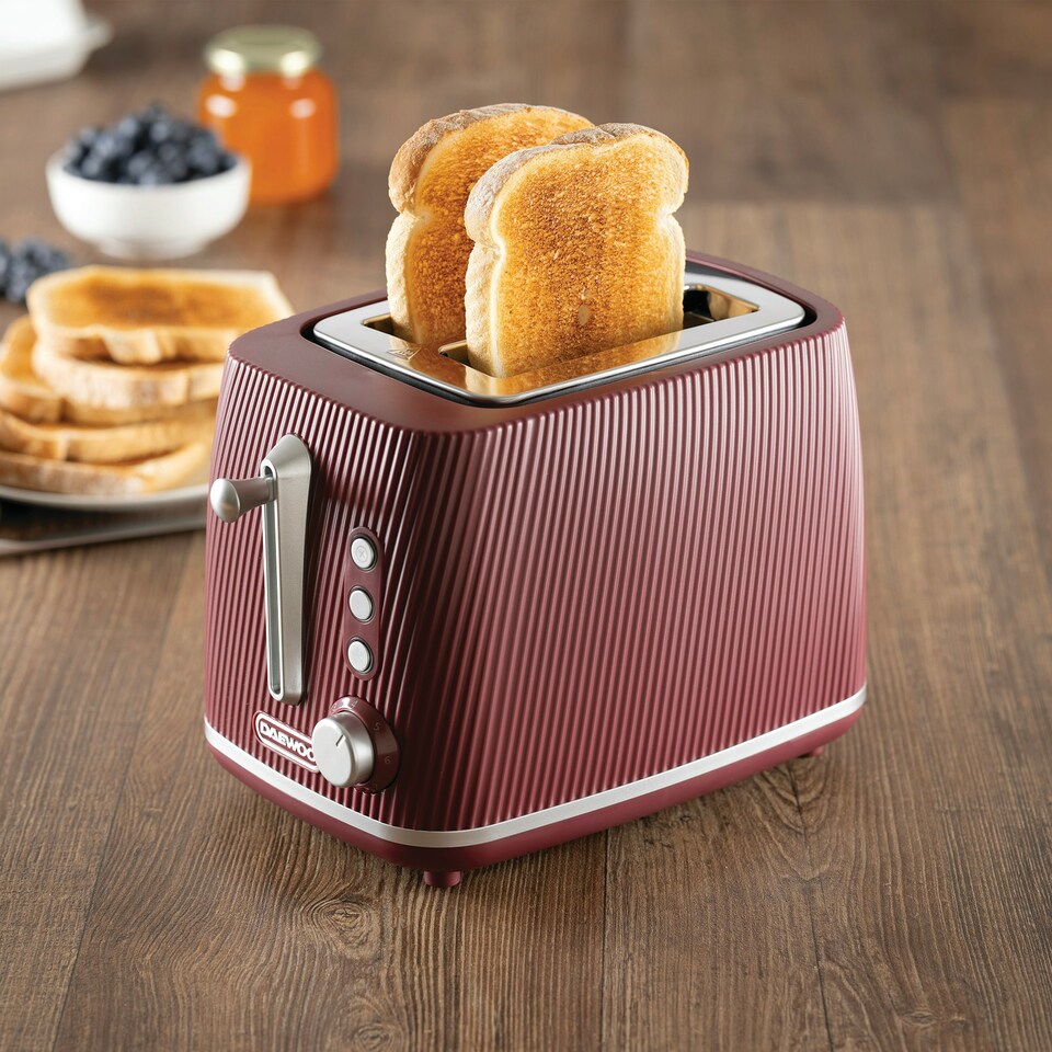 image 1 of Daewoo Cascade Matching Kettle & 2-Slice Toaster Set 1.7 L 3 kW Fast Boil Black | 2-slice