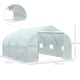 image 7 of Outsunny Walk-In Polytunnel Greenhouse w/ Roll Up Door Windows, 3.5x3x2 m White