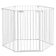 image 1 of PawHut 2 in 1 Dog Pen, Safety Pet Gate, 6 Panels, for Medium Dogs, 90Hcm - White