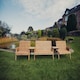 image 3 of Valley 7 Seat Set 1X3B 2 X 2B Straight Tray - Timber - L100 x W380 x H95 cm - Garden Furniture - Fully Assembled