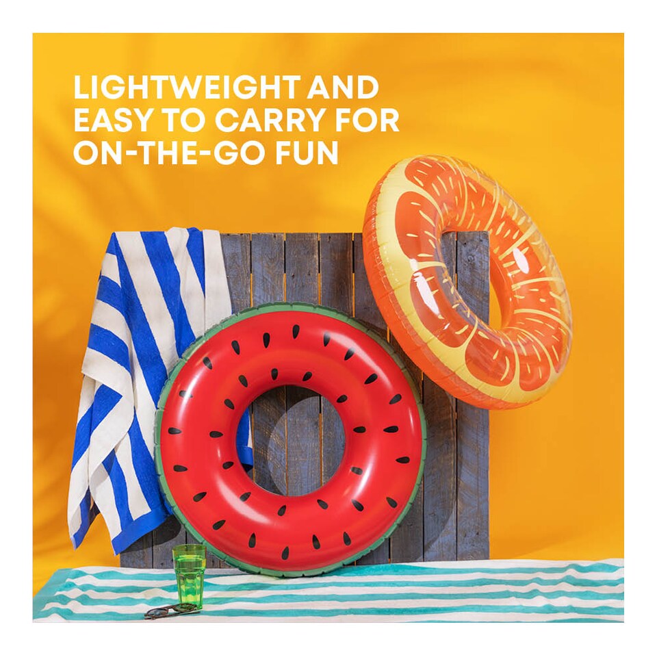 image 1 of Inflatable Orange Swim Ring 90cm
