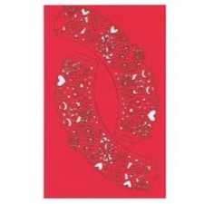 Red Hearts Cupcake Wraps - Pack of 12