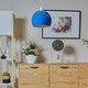 image 4 of ValueLights Retro Blue Arco Style Dome Ceiling Pendant Light Shade