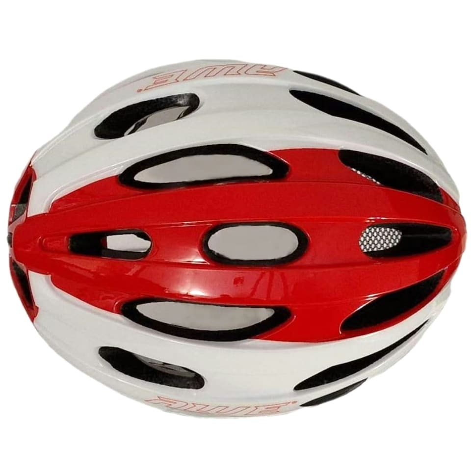 image 1 of AWE AweSprint In Mould Adult Bike Helmet White/Red 55-58cm Crash Guarantee* | White | Red