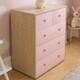 image 6 of Junior Vida Neptune 4 Piece Bedroom Set, Pink & Oak (Desk, Bedside Table, Drawer Chest, Wardrobe) | Pink | Pink | L | 4